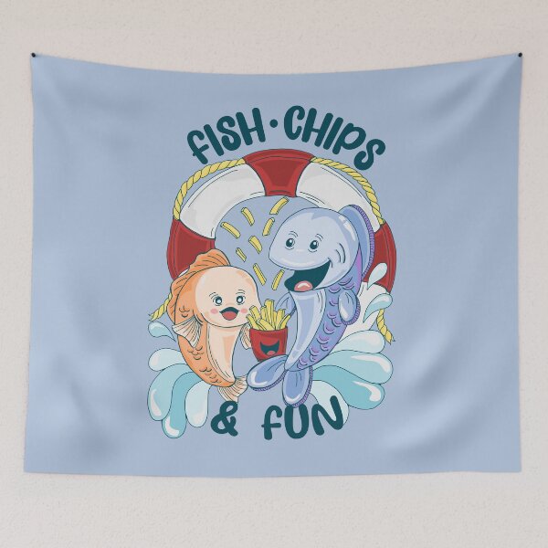 Item preview, Fish, Chips and Fun designed and sold by ThaisMelo.