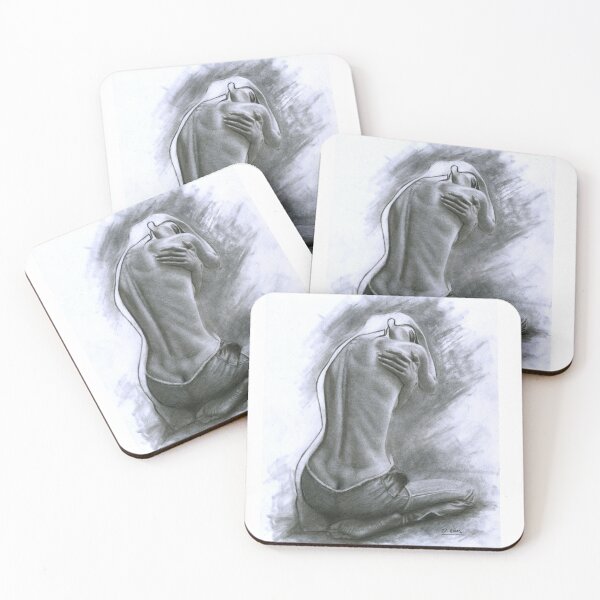 Item preview, Woman In Jeans Charcoal Drawing designed and sold by daverives.