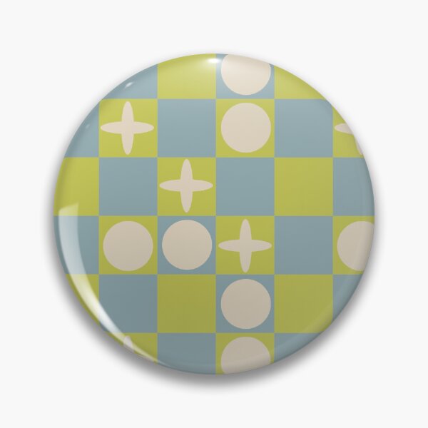 Item preview, Retro Geometry Light Blue Lime Cream designed and sold by ArtFabric.