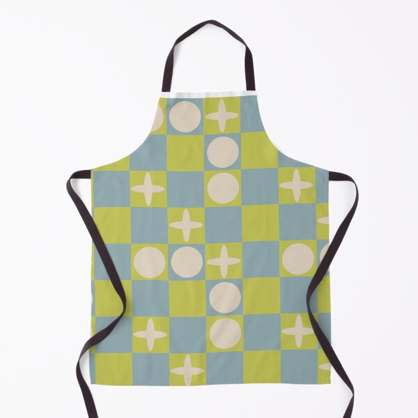 Item preview, Retro Geometry Light Blue Lime Cream designed and sold by ArtFabric.