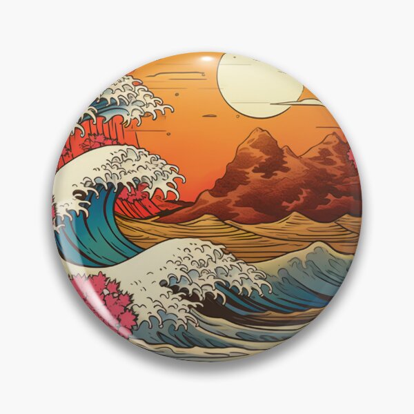 Item preview, Japanese Japan Wood Block Sunset Okiyo-e Garden Flowers Landscape designed and sold by BrandonArtWorld.