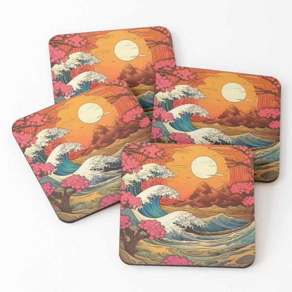 Item preview, Japanese Japan Wood Block Sunset Okiyo-e Garden Flowers Landscape designed and sold by BrandonArtWorld.