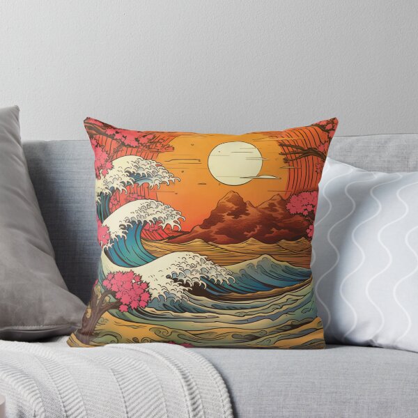 Item preview, Japanese Japan Wood Block Sunset Okiyo-e Garden Flowers Landscape designed and sold by BrandonArtWorld.