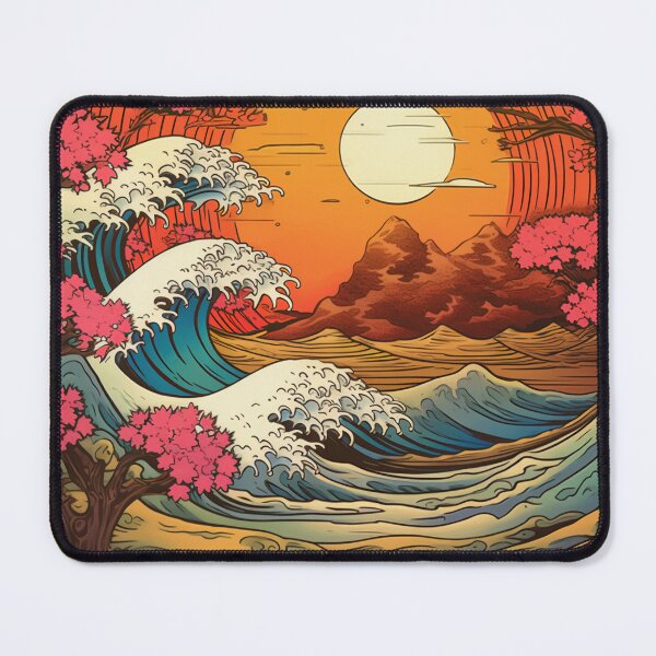 Item preview, Japanese Japan Wood Block Sunset Okiyo-e Garden Flowers Landscape designed and sold by BrandonArtWorld.