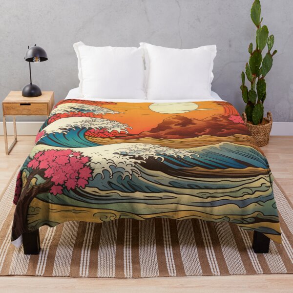 Item preview, Japanese Japan Wood Block Sunset Okiyo-e Garden Flowers Landscape designed and sold by BrandonArtWorld.