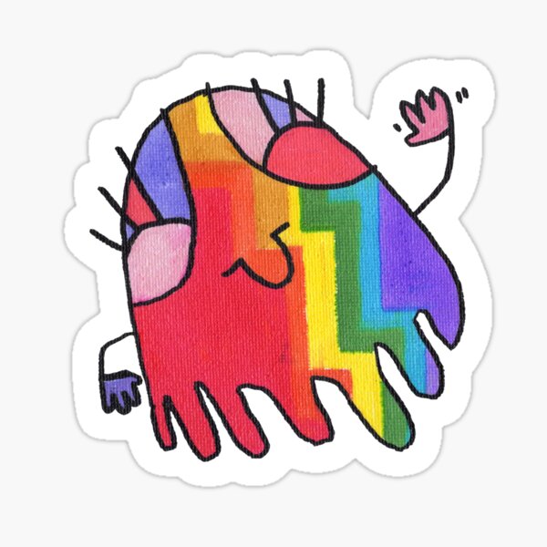 Rainbow Septopus Sticker