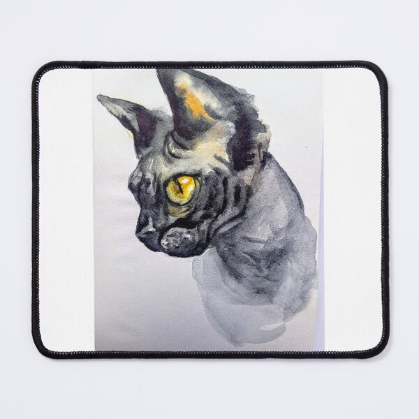 Aperçu de l'œuvre Art de chat sphinx noir créée et vendue par DanielaVasileva.