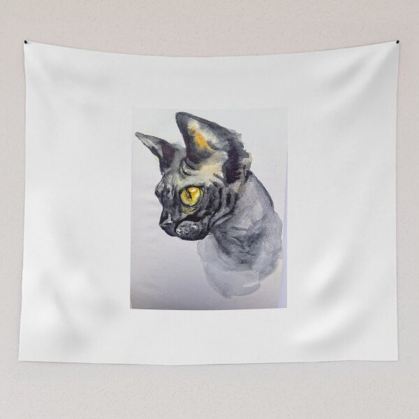 Item preview, Black sphinx cat art  designed and sold by DanielaVasileva.