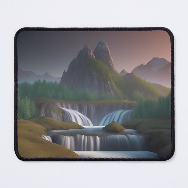 Item preview, Majestic landscapes with Mountains, Forests, and Waterfalls designed and sold by Fresh-Style.