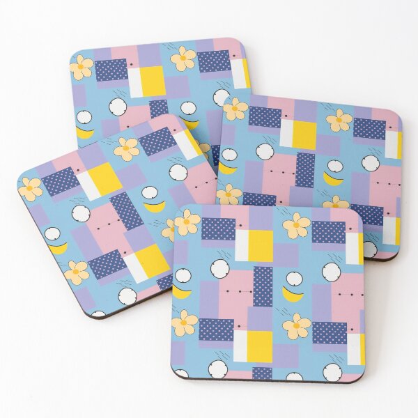 Item preview, Seamless abstract patterns with flowers, circle and various shapes, pastel color, colorful designed and sold by Artistry Studio.