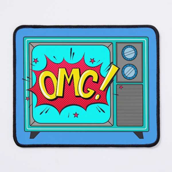 Item preview, Copy of Retro TV with "OMG!" on the screen. Vintage electronics designed and sold by Viktoriia.