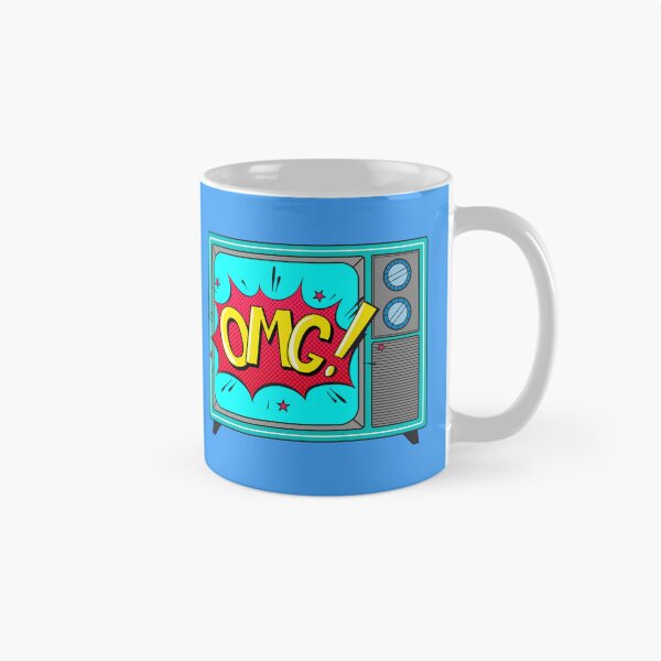 Item preview, Copy of Retro TV with "OMG!" on the screen. Vintage electronics designed and sold by Viktoriia.