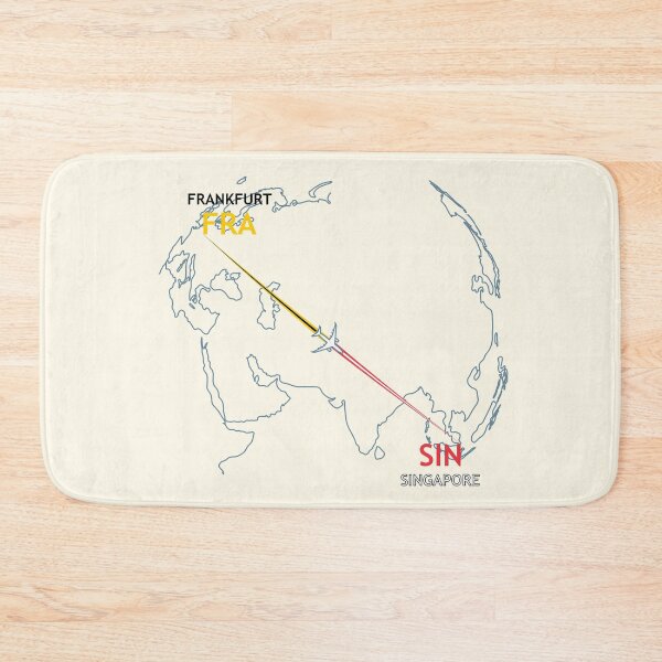 Item preview, FRA-SIN Map designed and sold by TransportTees.