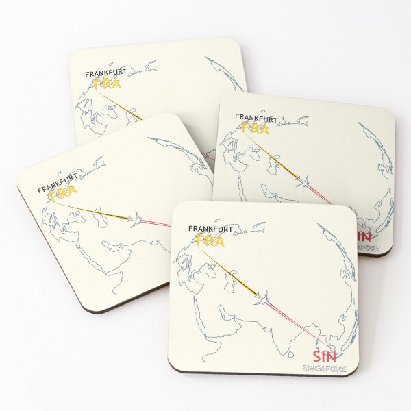Item preview, FRA-SIN Map designed and sold by TransportTees.