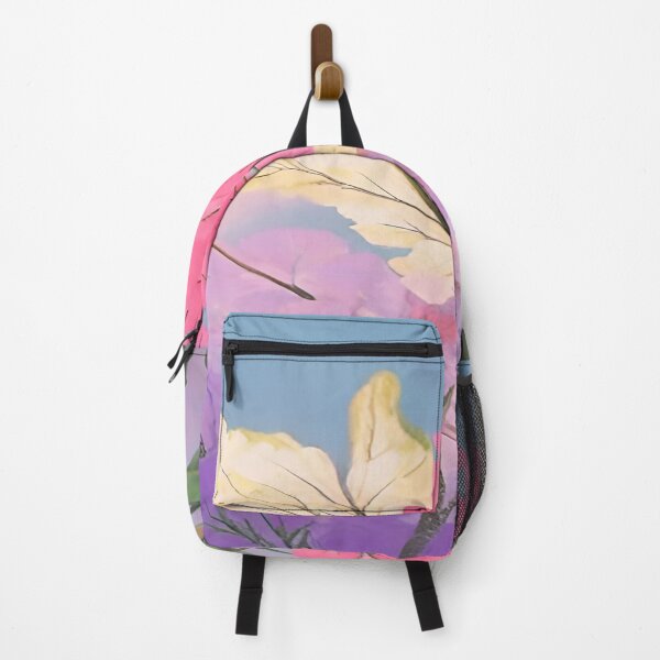 Item preview, Pink and Yellow Leaves with Blue Sky Background designed and sold by deniselynnimage.