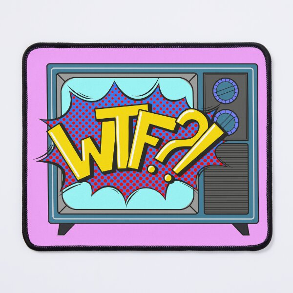 Item preview, Copy of Copy of Retro TV with "WTF!" on the screen. Vintage electronics designed and sold by Viktoriia.