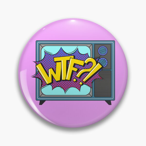 Item preview, Copy of Copy of Retro TV with "WTF!" on the screen. Vintage electronics designed and sold by Viktoriia.