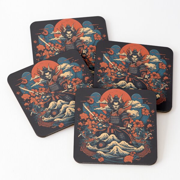 Item preview, Vintage Abstract Japanese Samurai Wall Art | Fantasy Samurai Warrior Reiko designed and sold by Bored Elon.