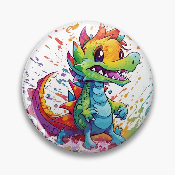 Artikelvorschau, DragonSplash Art - Fiery Dragons in Vivid Colors and Bold Brushstrokes entworfen und verkauft von DooodleGod.