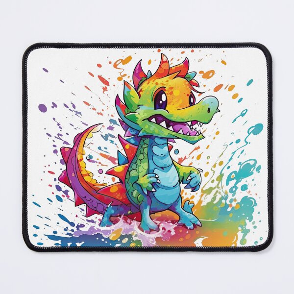Artikelvorschau, DragonSplash Art - Fiery Dragons in Vivid Colors and Bold Brushstrokes entworfen und verkauft von DooodleGod.