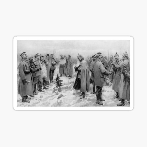 Vista previa del artículo con la obra «La tregua de Navidad - Primera Guerra Mundial - 1914», diseñado y vendido por warishellstore.