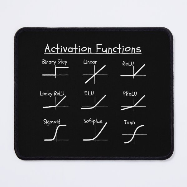 Item preview, ACTIVATION FUNCTIONS | AI, ReLU, Neural Nets, Deep Learning designed and sold by Decamegashop.