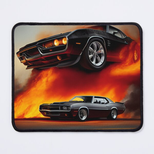 Item preview, muscle car in red flames designed and sold by criollo-speed.