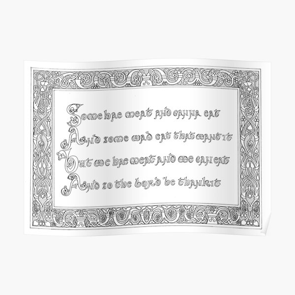 The Selkirk Grace - Robert Burns Poster