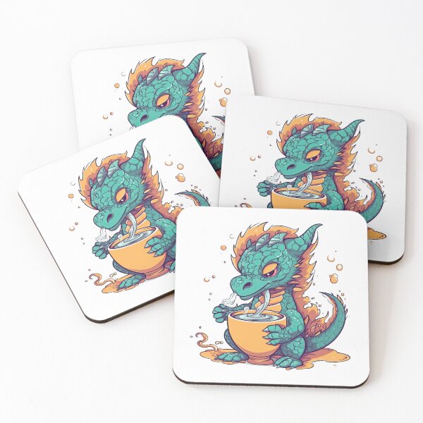 Item preview, DragonSip Novelty Ceramic Coffee Cup - Unique Fire-Breathing Creature Design for Hot Beverages designed and sold by DooodleGod.
