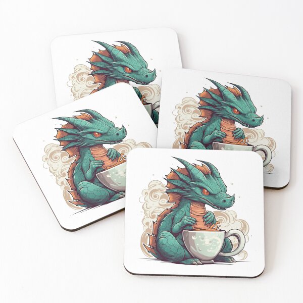 Item preview, Dragon Sipping Coffee Mug- Fiery Drinkware for Dragon Lovers by Dragon Mugs Co designed and sold by DooodleGod.