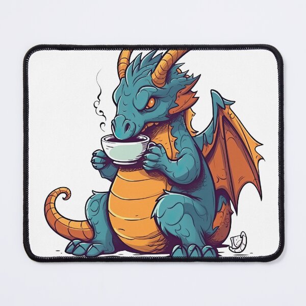 Artikelvorschau, DragonBrew's Mythical Hot Coffee Cup - Fierce & Whimsical Designs for Dragon Lovers entworfen und verkauft von DooodleGod.