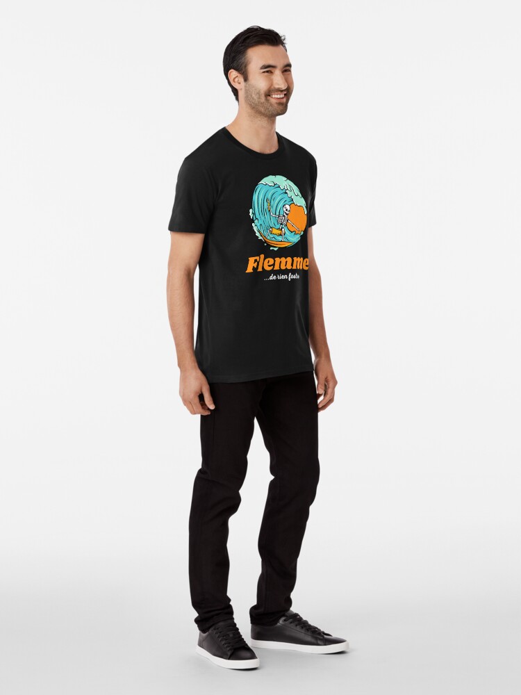 Thumbnail 3 of 6, Premium T-Shirt, Lazy (don't give a damn) designed and sold by Feignasses.