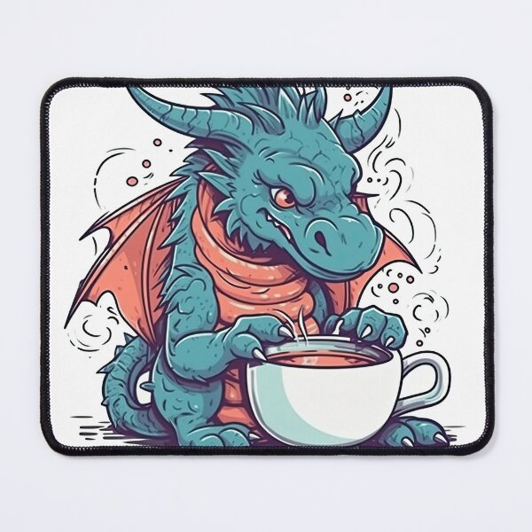 Item preview, DragonMug: The Artistic Bearded Companion for Fantastic Java Lovers! designed and sold by DooodleGod.