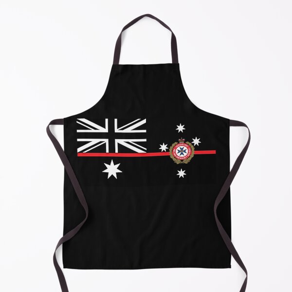 Item preview, QFS Australian Thin Red Line Flag -Black & White designed and sold by RENAGADE4LYF.