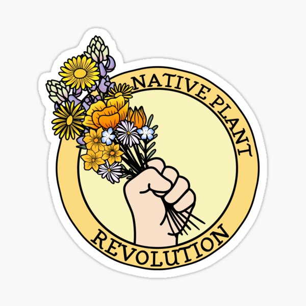 Vista previa del artículo con la obra «Revolución de las plantas nativas», diseñado y vendido por oak-and-bumble.