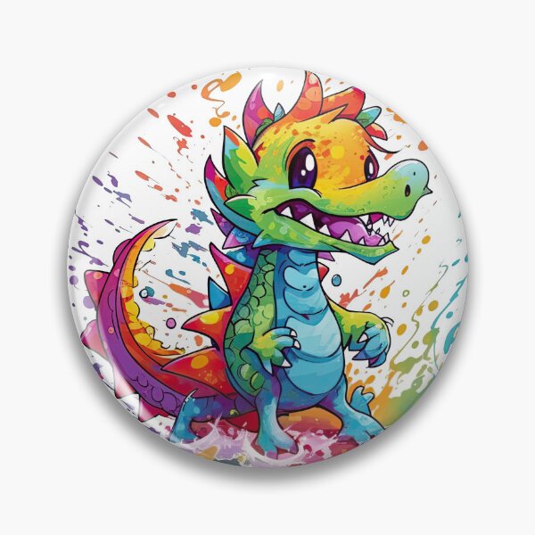 Artikelvorschau, DragonSplash Art - Fiery Dragons in Vivid Colors and Bold Brushstrokes entworfen und verkauft von DooodleGod.