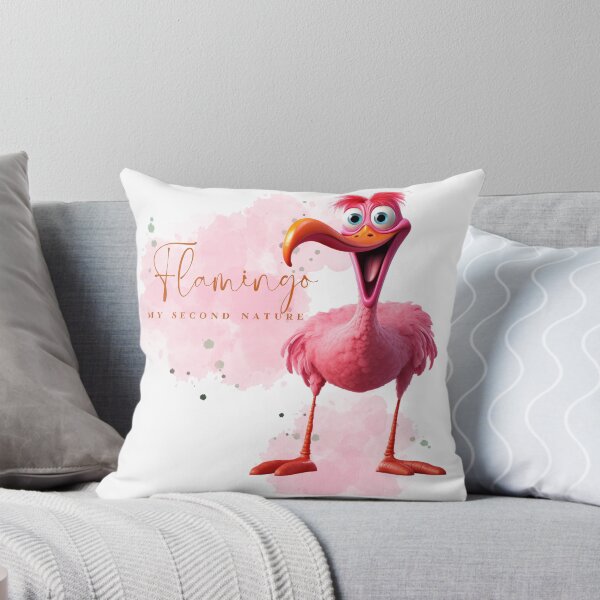 Item preview, Cute Pink Flamingo 'My Second Nature' Trendy Apparel and Accessories designed and sold by Magnuna.