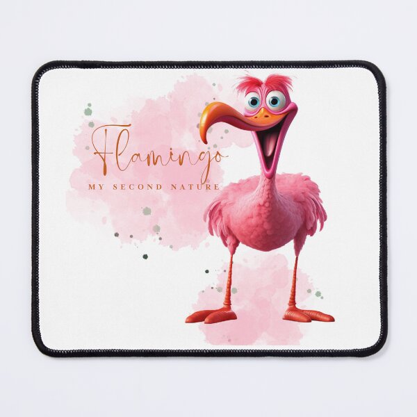 Item preview, Cute Pink Flamingo 'My Second Nature' Trendy Apparel and Accessories designed and sold by Magnuna.