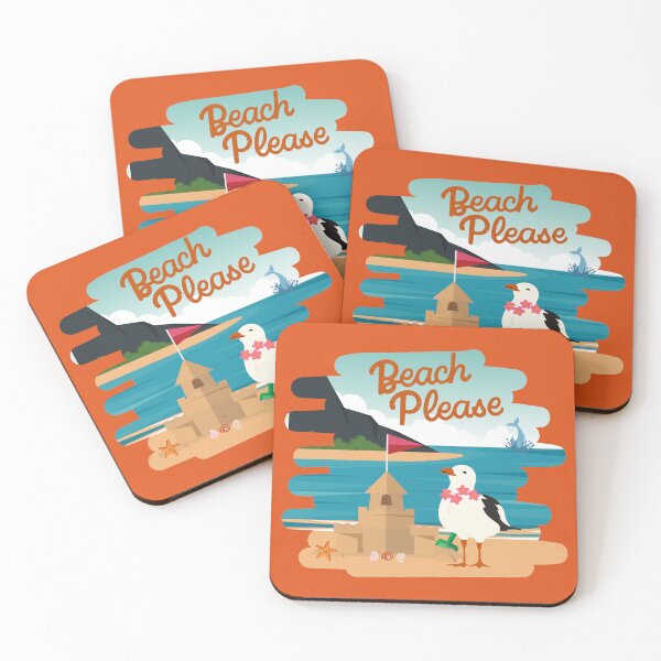 Item preview, Beach Please Seagull Lei Sandcastle Whale Breaching designed and sold by Write-to-Rebel.