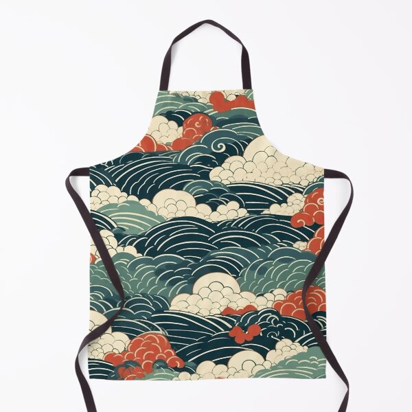 Item preview, Japanese Green and Red Clouds designed and sold by Pedra Panda.