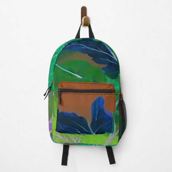 Item preview, Green and Midnight Blue Leaves with Burnt Orange Sky designed and sold by deniselynnimage.