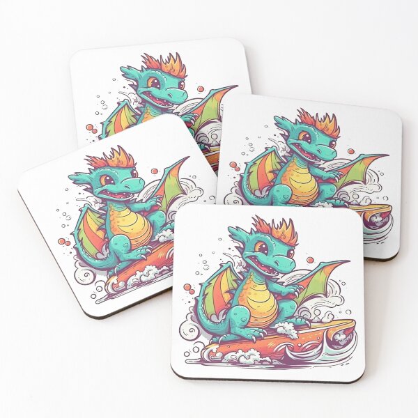 Item preview, Dragon Surf Co.'s Mythical Longboard for Dragon-Inspired Surfing Fun at the designed and sold by DooodleGod.