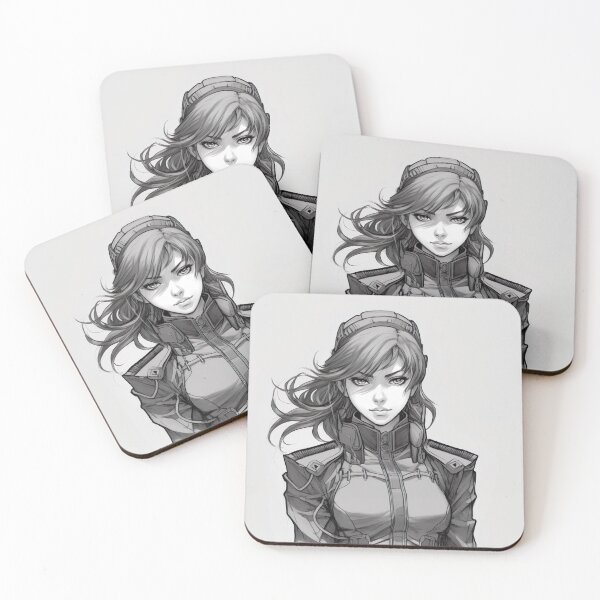 Item preview, Warrior of Shadows - Manga Woman Lieutenant Soldier designed and sold by Neuronexia.