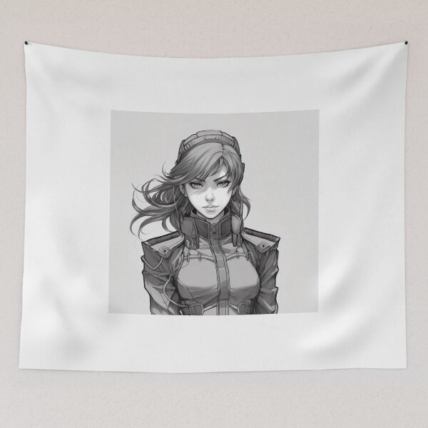 Item preview, Warrior of Shadows - Manga Woman Lieutenant Soldier designed and sold by Neuronexia.