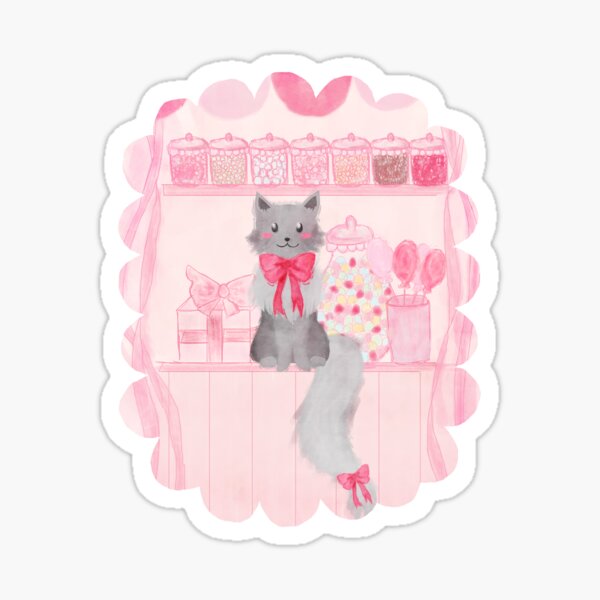 Candy Shop Cat Sticker