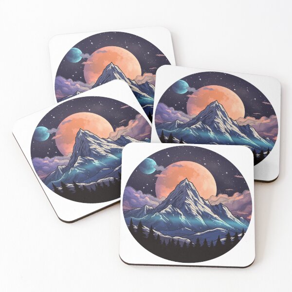Artikelvorschau, Bergsterne Mond entworfen und verkauft von Blakker-Shop.