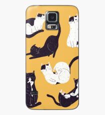 Funda/vinilo para Samsung Galaxy Gatos sobresalientes en amarillo