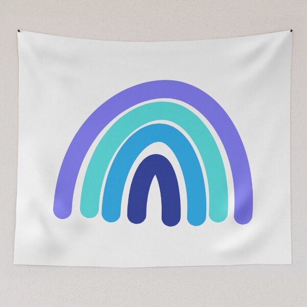 Item preview, Purple, Turquoise, Blue Rainbow sticker designed and sold by Keeley Curtis-Verdeja.