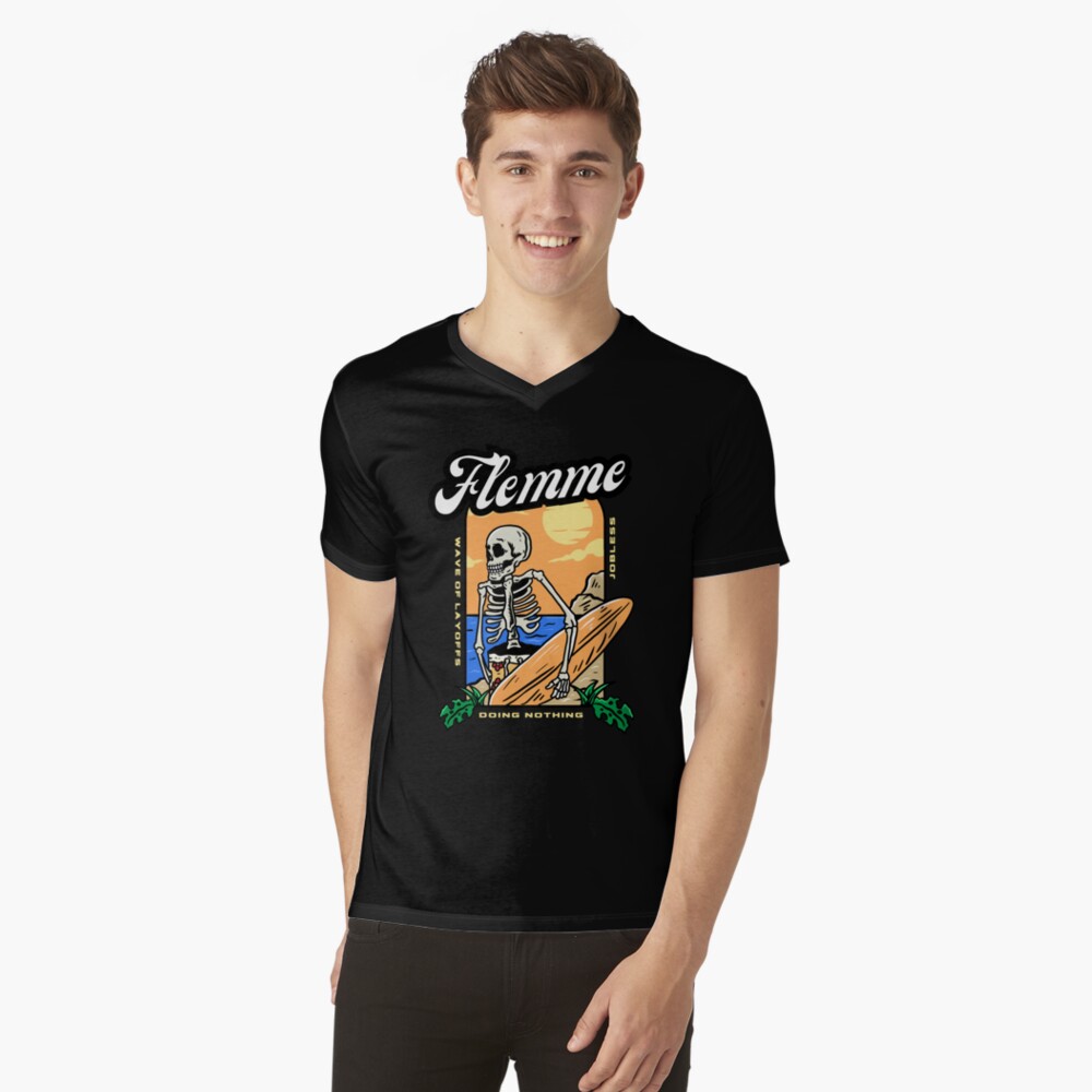 Item preview, V-Neck T-Shirt designed and sold by Feignasses.