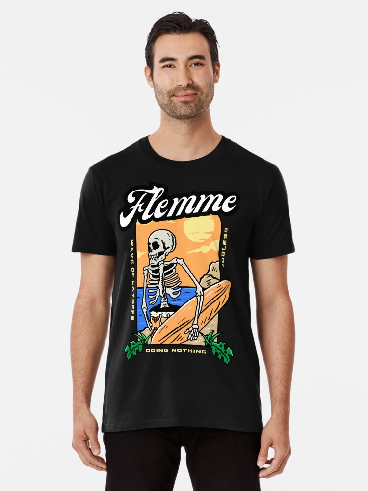Thumbnail 1 of 6, Premium T-Shirt, Lazy - Wave of layoffs designed and sold by Feignasses.